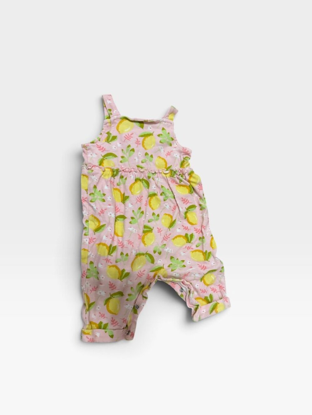 Little Lass Lemon Print Baby Romper, 6/9 Months